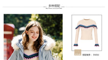 Load image into Gallery viewer, [Janfei] New winter 2008 women's wear with thick cap and cordage jacket, large hairneck down jacket 93075