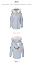 Load image into Gallery viewer, [Janfei] New winter 2008 women's wear with thick cap and cordage jacket, large hairneck down jacket 93075