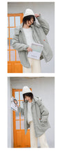 Load image into Gallery viewer, "Clearance seconds kill 156 yuan back and forth" solid color stitching cotton-padded jacket warm hooded cotton-padded jacket woman 2991