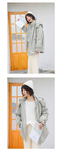 Load image into Gallery viewer, "Clearance seconds kill 156 yuan back and forth" solid color stitching cotton-padded jacket warm hooded cotton-padded jacket woman 2991