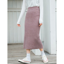 Load image into Gallery viewer, [Clearing the warehouse and killing 56 yuan per second without refund or exchange] Button skirt knitted half-length half-length half-length one-step skirt 666