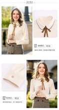 Load image into Gallery viewer, Newly fashioned woven single-row bottom-buttoned blouse, lady's shirt 53102 in winter of 2019