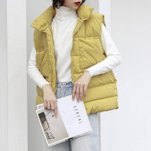 Load image into Gallery viewer, "Clearance seconds kill 156 yuan without refund or change" Korean version of down vest female collar solid color back set of female 2971