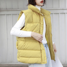 Load image into Gallery viewer, "Clearance seconds kill 156 yuan without refund or change" Korean version of down vest female collar solid color back set of female 2971