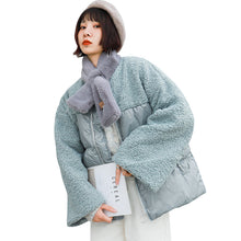 Load image into Gallery viewer, [Clearance Seconds Kill 196 Yuan, No Return, No Exchange] Lamb Wool Spells Short Down Jacket Women 3007
