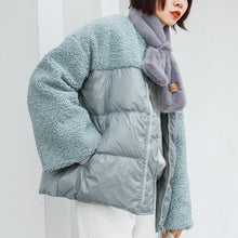 Load image into Gallery viewer, [Clearance Seconds Kill 196 Yuan, No Return, No Exchange] Lamb Wool Spells Short Down Jacket Women 3007