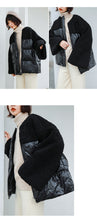 Load image into Gallery viewer, [Clearance Seconds Kill 196 Yuan, No Return, No Exchange] Lamb Wool Spells Short Down Jacket Women 3007