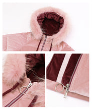 Load image into Gallery viewer, New Winter 2008 Women's Wear Thickened Long Cap Leisure Coat Large Hair Neck Down Garment 93076