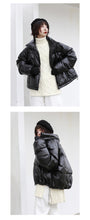 Load image into Gallery viewer, 2018 New Korean version of high collar short bread clothing thickened thin coat bright white duck down jacket 3009