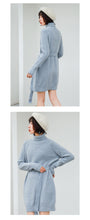 Load image into Gallery viewer, Rabbit velvet core-spun yarn sweater with bottom and high neck knitted sweater 9547