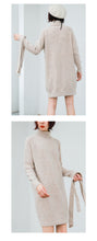 Load image into Gallery viewer, Rabbit velvet core-spun yarn sweater with bottom and high neck knitted sweater 9547