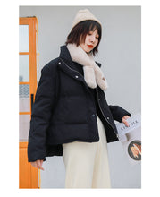 Load image into Gallery viewer, [Clearing the warehouse and killing 196 yuan without refund or replacement] Autumn-winter Korean version of high-collar down jacket 3000