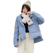 Load image into Gallery viewer, [Clearing the warehouse and killing 196 yuan without refund or replacement] Autumn-winter Korean version of high-collar down jacket 3000