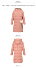 Load image into Gallery viewer, [ Journal of the Philippines] 2018 Winter new women's thickening warm jacket White Eider Lady with cap down jacket 97132