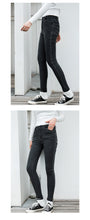 Load image into Gallery viewer, "48 yuan will not refund or change the clearance at the end of the season" in autumn and winter plus velvet trousers for women, casual denim leggings 5821