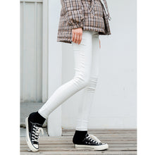Load image into Gallery viewer, "48 yuan will not refund or change the clearance at the end of the season" in autumn and winter plus velvet trousers for women, casual denim leggings 5821