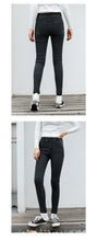 Load image into Gallery viewer, "48 yuan will not refund or change the clearance at the end of the season" in autumn and winter plus velvet trousers for women, casual denim leggings 5821