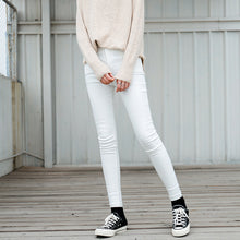 Load image into Gallery viewer, "48 yuan will not refund or change the clearance at the end of the season" in autumn and winter plus velvet trousers for women, casual denim leggings 5821