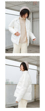 Load image into Gallery viewer, Bright Down Female 2018 Winter Dress Korean Edition Student Pure Collar Female White Duck Down Warming Jacket Tide 3013