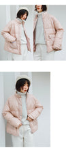Load image into Gallery viewer, Bright Down Female 2018 Winter Dress Korean Edition Student Pure Collar Female White Duck Down Warming Jacket Tide 3013