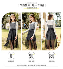 Load image into Gallery viewer, 2018 Autumn and Winter New Women's Warm Long Sleeved Knitted Sweaters Fashion Thousand Bird Gear Suspension Skirt Two-piece Set 83020