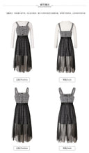 Load image into Gallery viewer, 2018 Autumn and Winter New Women's Warm Long Sleeved Knitted Sweaters Fashion Thousand Bird Gear Suspension Skirt Two-piece Set 83020