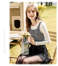 Load image into Gallery viewer, 2018 Autumn and Winter New Women's Warm Long Sleeved Knitted Sweaters Fashion Thousand Bird Gear Suspension Skirt Two-piece Set 83020