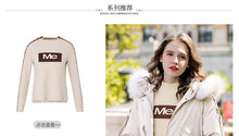 Load image into Gallery viewer, [Janfei] New winter 2008 women's wear with thick cap and cordage jacket, large hairneck down jacket 93075
