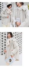 Load image into Gallery viewer, "Clearance seconds kill 156 yuan back and forth" solid color stitching cotton-padded jacket warm hooded cotton-padded jacket woman 2991