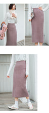 Load image into Gallery viewer, [Clearing the warehouse and killing 56 yuan per second without refund or exchange] Button skirt knitted half-length half-length half-length one-step skirt 666