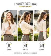 Load image into Gallery viewer, Newly fashioned woven single-row bottom-buttoned blouse, lady's shirt 53102 in winter of 2019