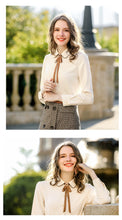 Load image into Gallery viewer, Newly fashioned woven single-row bottom-buttoned blouse, lady's shirt 53102 in winter of 2019