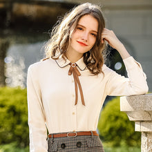 Load image into Gallery viewer, Newly fashioned woven single-row bottom-buttoned blouse, lady's shirt 53102 in winter of 2019