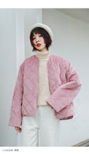 Load image into Gallery viewer, "Clearance seconds kill 156 yuan, no refund, no change" golden velvet short down jacket women down cotton jacket 3006