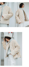 Load image into Gallery viewer, "Clearance seconds kill 156 yuan, no refund, no change" golden velvet short down jacket women down cotton jacket 3006