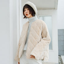 Load image into Gallery viewer, "Clearance seconds kill 156 yuan, no refund, no change" golden velvet short down jacket women down cotton jacket 3006