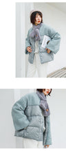 Load image into Gallery viewer, [Clearance Seconds Kill 196 Yuan, No Return, No Exchange] Lamb Wool Spells Short Down Jacket Women 3007
