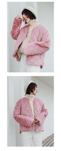 Load image into Gallery viewer, "Clearance seconds kill 156 yuan, no refund, no change" golden velvet short down jacket women down cotton jacket 3006