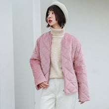 Load image into Gallery viewer, "Clearance seconds kill 156 yuan, no refund, no change" golden velvet short down jacket women down cotton jacket 3006