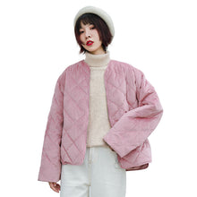 Load image into Gallery viewer, "Clearance seconds kill 156 yuan, no refund, no change" golden velvet short down jacket women down cotton jacket 3006