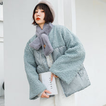 Load image into Gallery viewer, [Clearance Seconds Kill 196 Yuan, No Return, No Exchange] Lamb Wool Spells Short Down Jacket Women 3007