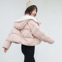 Load image into Gallery viewer, [Clearing the warehouse and killing 148 yuan per second without refund or replacement] Hat, long sleeve, high collar bread jacket, cotton jacket, 3012