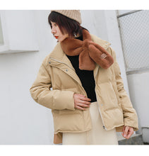 Load image into Gallery viewer, [Clearing the warehouse and killing 196 yuan without refund or replacement] Autumn-winter Korean version of high-collar down jacket 3000