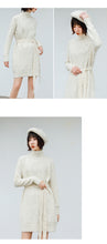 Load image into Gallery viewer, Rabbit velvet core-spun yarn sweater with bottom and high neck knitted sweater 9547