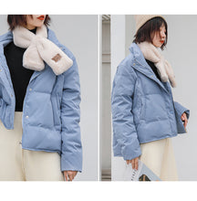 Load image into Gallery viewer, [Clearing the warehouse and killing 196 yuan without refund or replacement] Autumn-winter Korean version of high-collar down jacket 3000