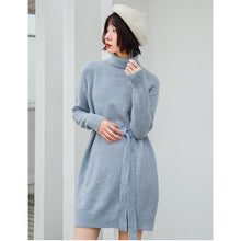 Load image into Gallery viewer, Rabbit velvet core-spun yarn sweater with bottom and high neck knitted sweater 9547