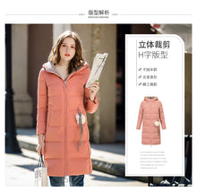 Load image into Gallery viewer, [ Journal of the Philippines] 2018 Winter new women's thickening warm jacket White Eider Lady with cap down jacket 97132