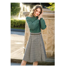 Load image into Gallery viewer, New winter 2008 women's wear pure-color shoulder-open underpants sweater temperament light-ripe knitted sweater 79093