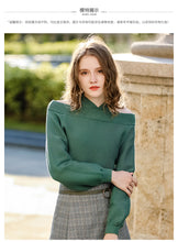 Load image into Gallery viewer, New winter 2008 women's wear pure-color shoulder-open underpants sweater temperament light-ripe knitted sweater 79093