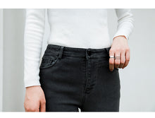 Load image into Gallery viewer, "48 yuan will not refund or change the clearance at the end of the season" in autumn and winter plus velvet trousers for women, casual denim leggings 5821